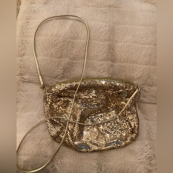 Vintage Gold Sequenced Bag W/ Mirror - Picture 2 of 15